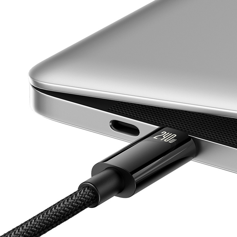 کابل تبدیل USB-C باسئوس مدل (TUNGSTEN GOLD  (240W طول 2 متر