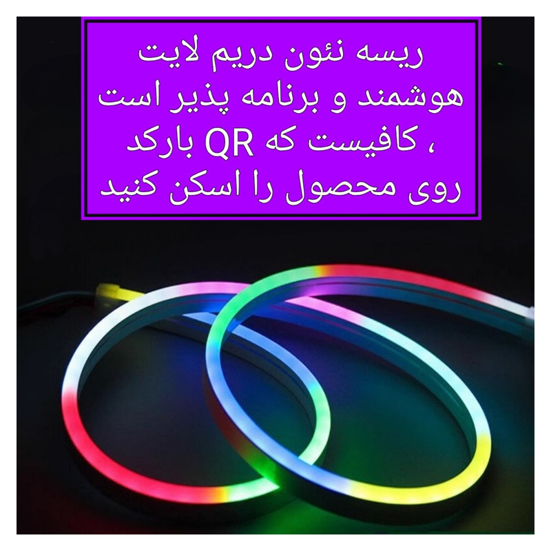 ریسه نئون دریم لایت مدل برنامه پذیر طول ۵متر به همراه آداپتور