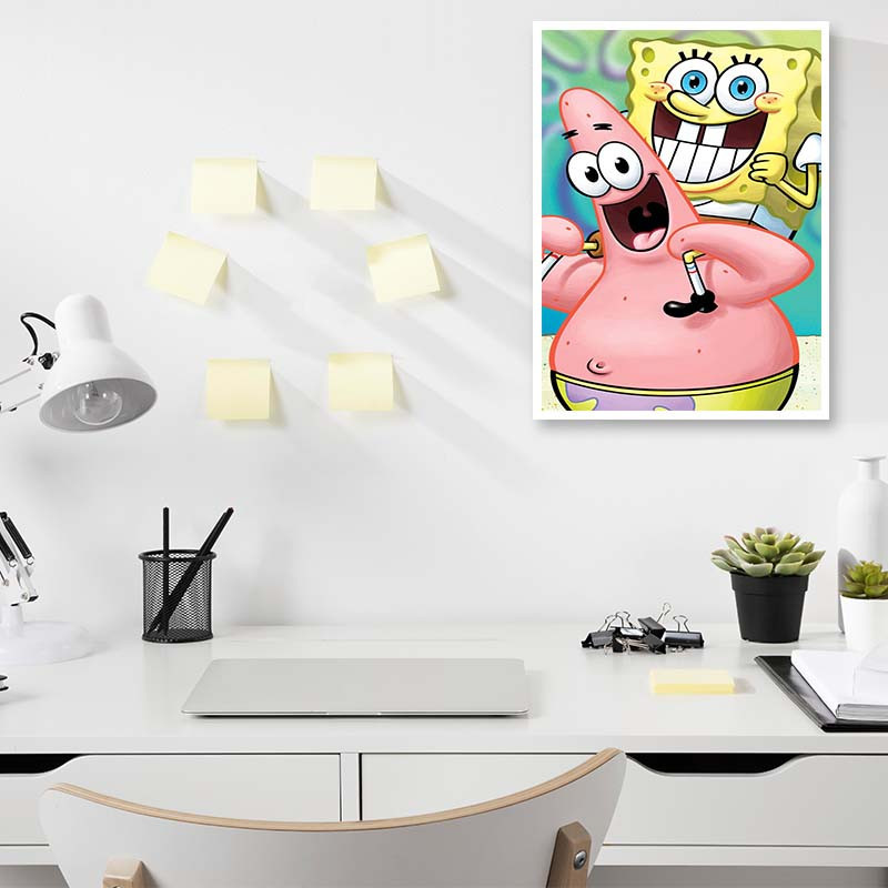 پوستر کارنيکا طرح باب اسفنجی spong bob کد 15341 مجموعه 8 عددی