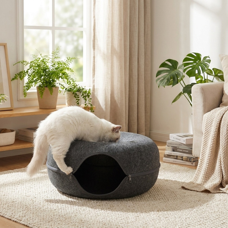 جای خواب و تونل گربه مدل Donut