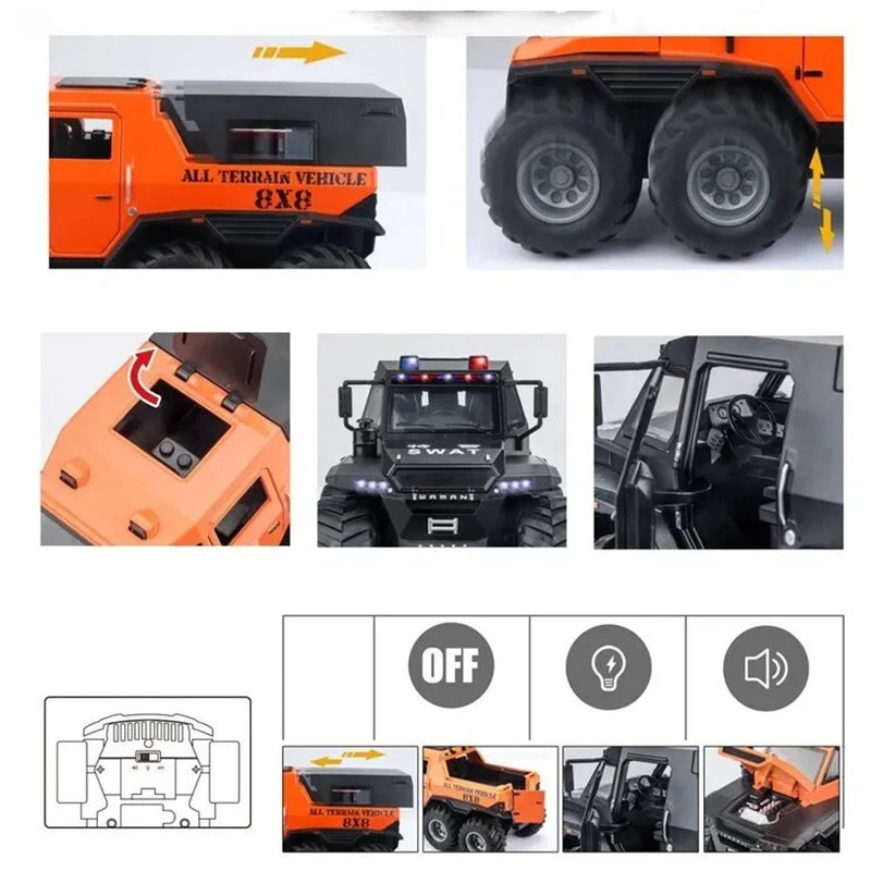 ماشین بازی مدل هیولای آفرود 8x8