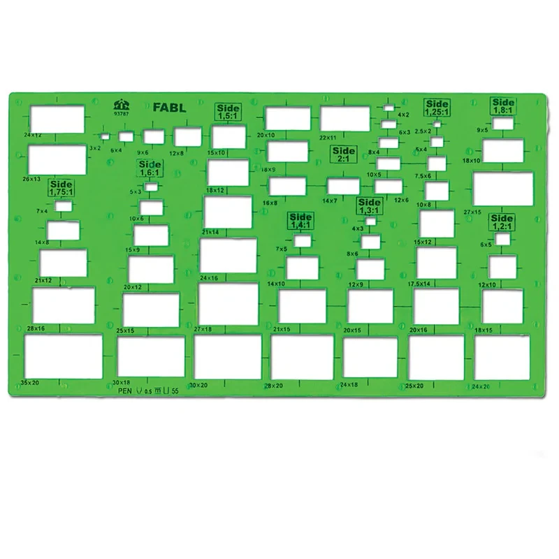 شابلون مستطیل فابل کد FB417