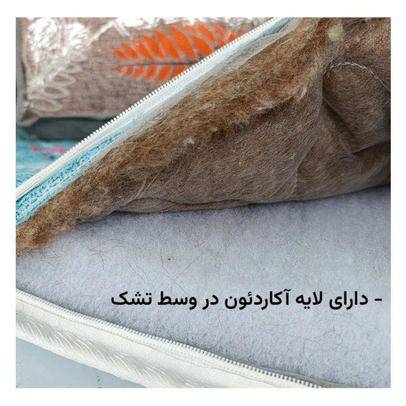 تشک مهمان اسپی توره مدل پشمی کد KH01 یک نفره سایز 90*190 سانتی متر