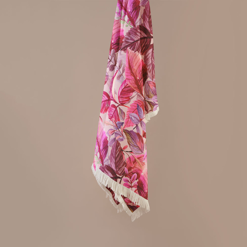 شال مبل مدل برگ کد F2SH1013 سایز 100x180 سانتی متر