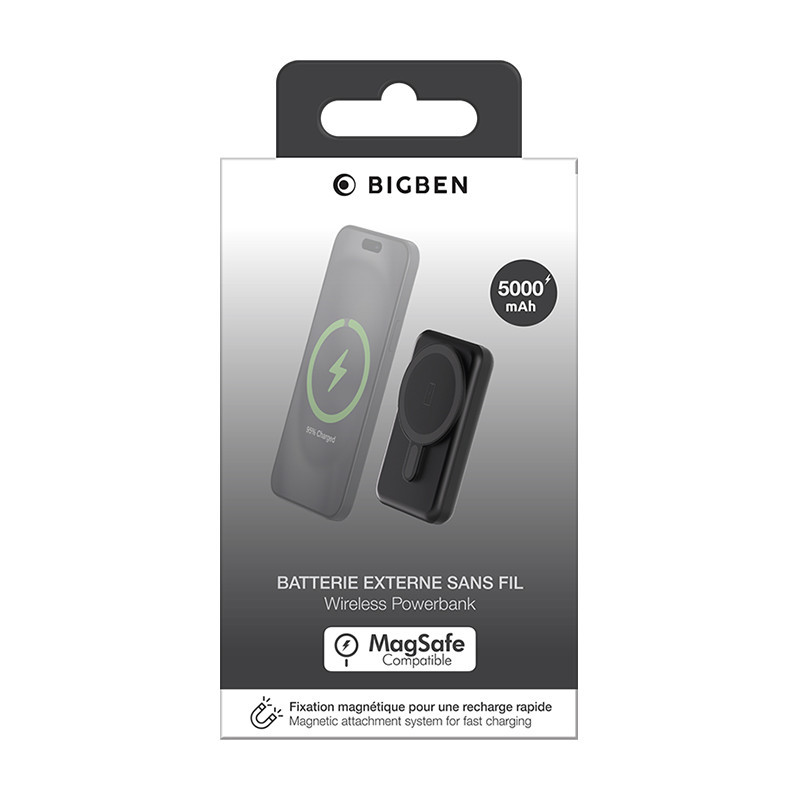پاوربانک مغناطیسی بیگ بن مدل MS10WPB5000MAH ظرفیت 5000 میلی آمپر ساعت