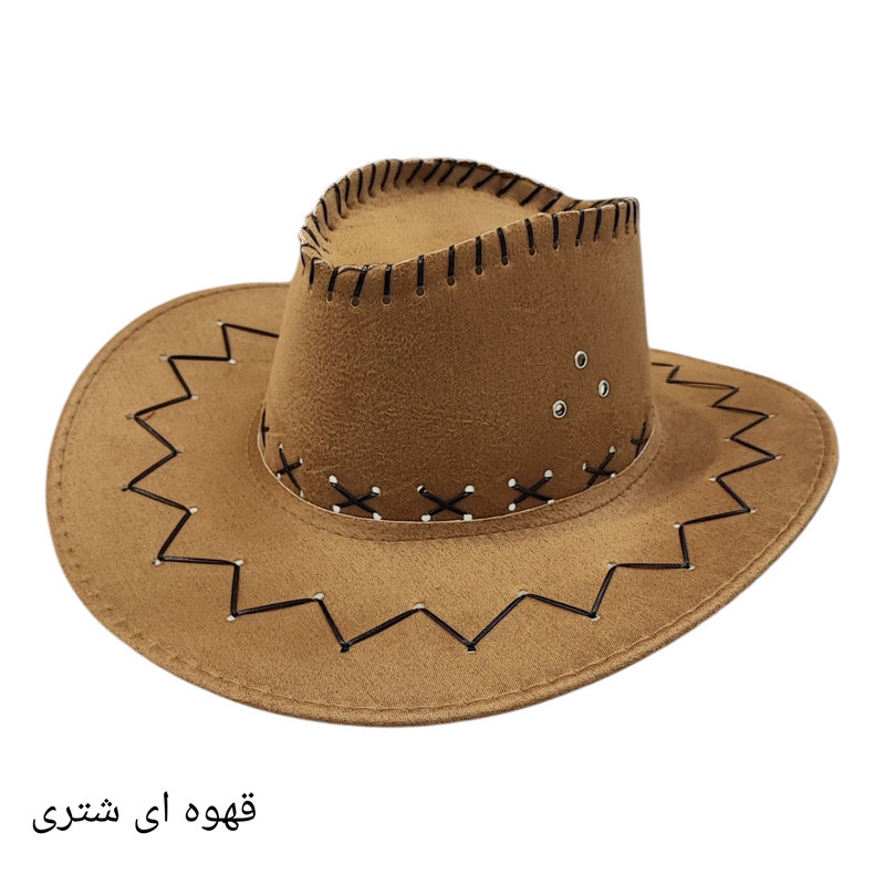کلاه شاپو مدل کابویی لبه بلند کد zh321