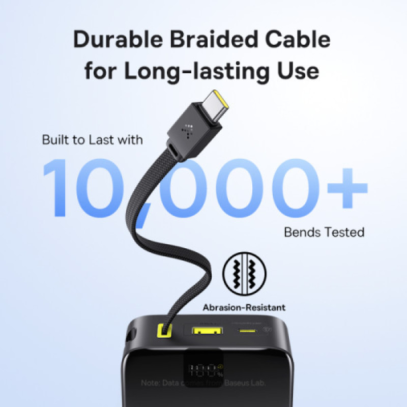 پاوربانک 22.5 وات بیسوس مدل ENERFILL PPBD2P-2020  ظرفیت 20000 میلی آمپر ساعت به همراه کابل USB-C