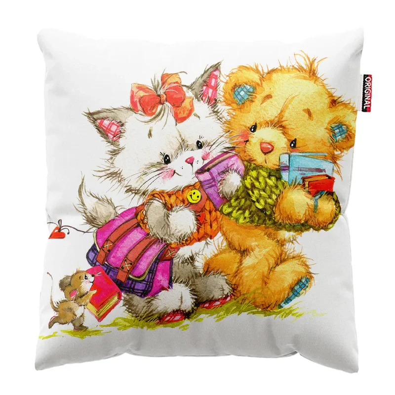 کوسن کودک پاد آفرین مدل خرس مهربون کد 12 سایز 30*30 سانتی متر