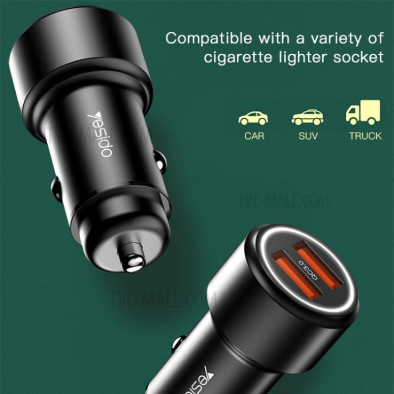 شارژر فندکی یسیدو مدل Yesido Y43 Car Charger