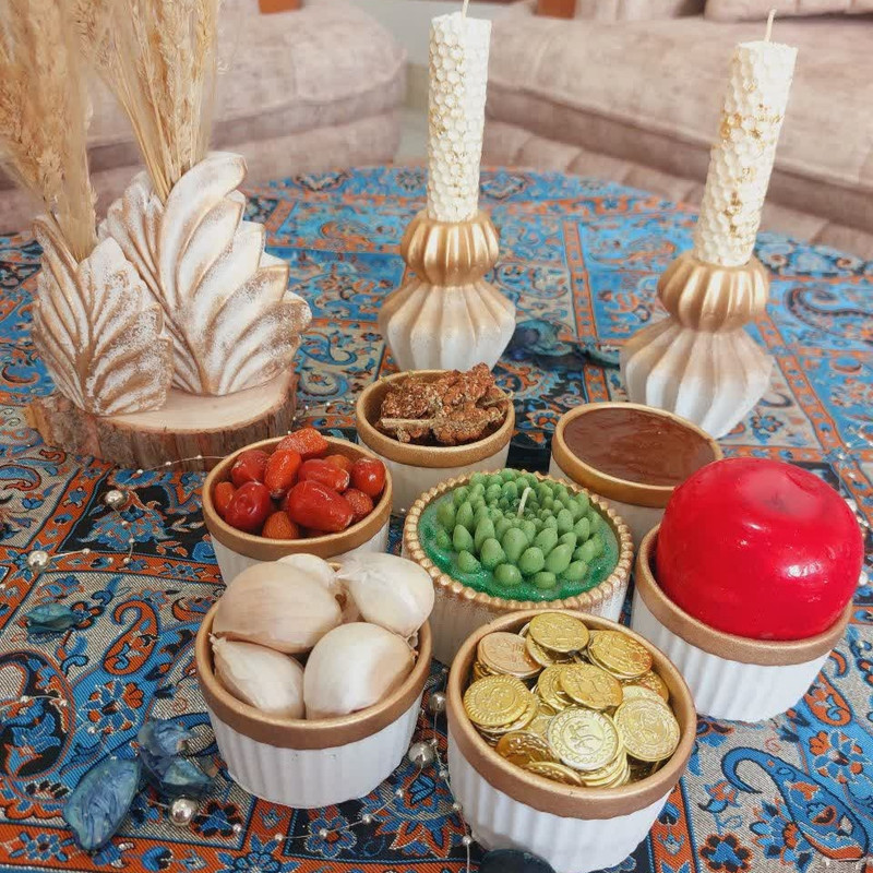 مجموعه ظروف هفت سین ۱۳ پارچه مدل رویال
