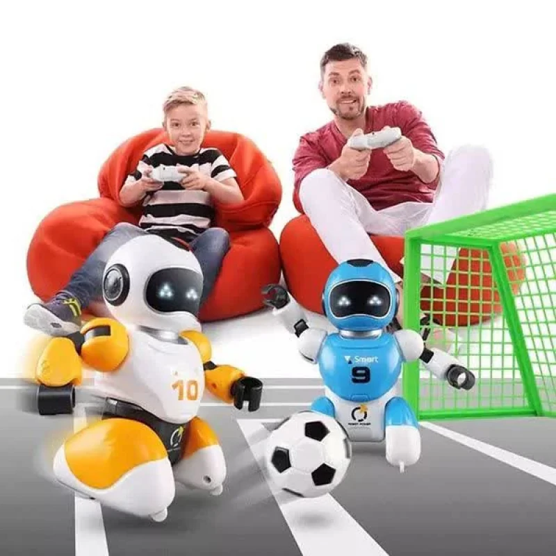 ربات ناب سل مدل فوتبالیست هوشمند شارژی مجموعه 2 عددی به همراه دروازه SOCCER ROBOT