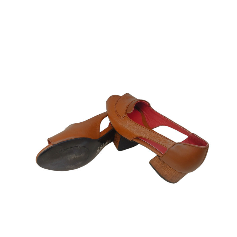 صندل زنانه مدل SZM 207 CHR چرم طبیعی