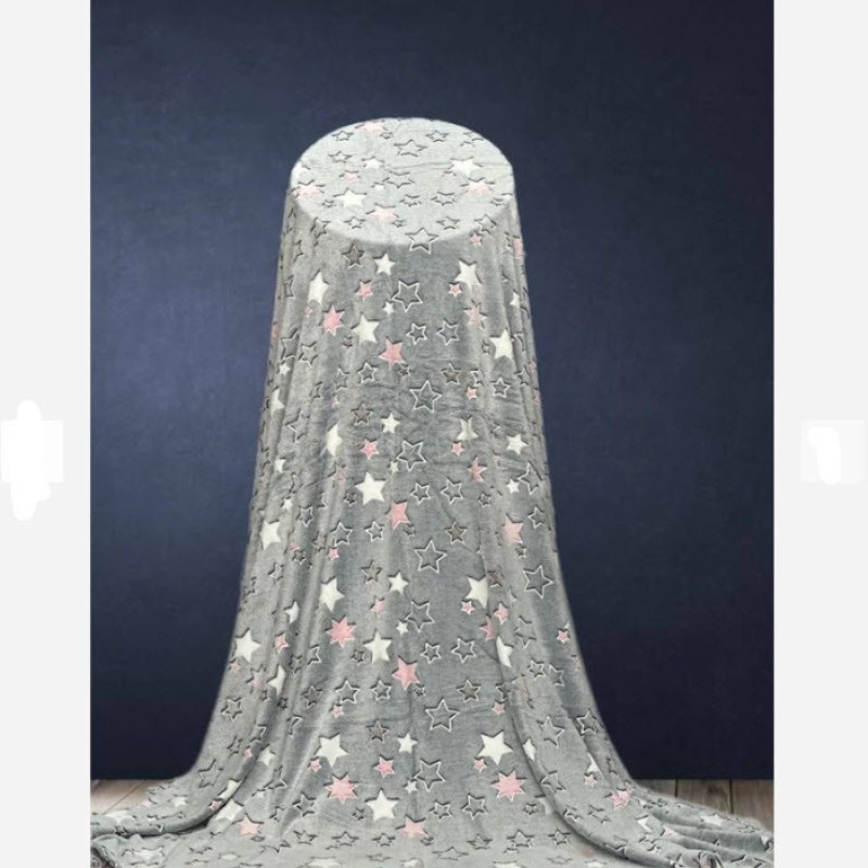 پتو مسافرتی 1 نفر ویراگیتا مدل شبنما ستاره رنگارنگ سایز 150x200 سانتی‌متر