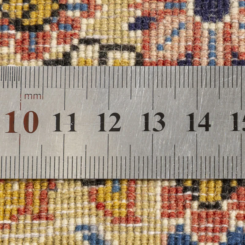 فرش دستبافت ربع متری طرح ساروق کد 45P633 زمینه سرمه ای