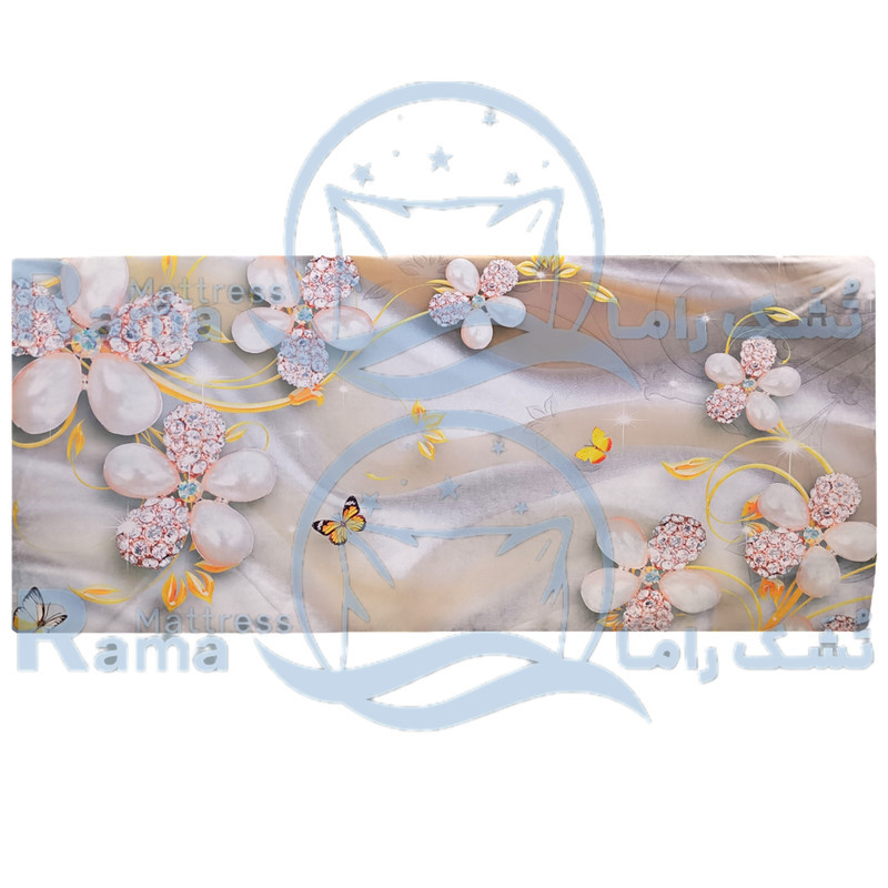 تشک مهمان مدل مخمل طرح پروانه کد 26 یک نفره سایز 90×190 سانتی متر