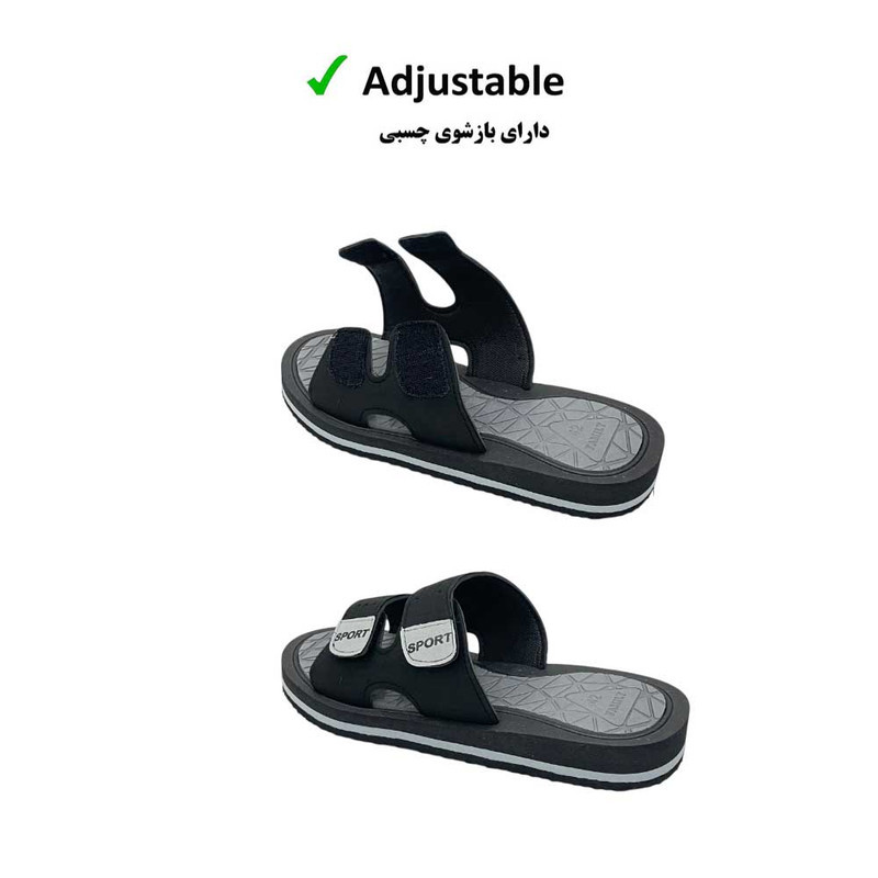 دمپایی مردانه مدل ابری کد RS-BK-1091