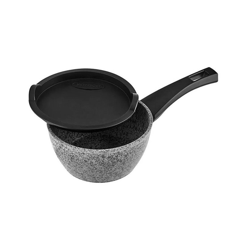 سرویس قابلمه و تابه بیوگرانیتی 5 پارچه کاراجا مدل Grey Stone Mini