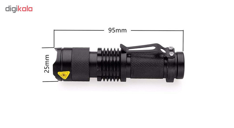 پک چراغ قوه UV فلیکسبل مدل UV blacklight 1 LED به همراه شارژر و باتری قابل شارژ