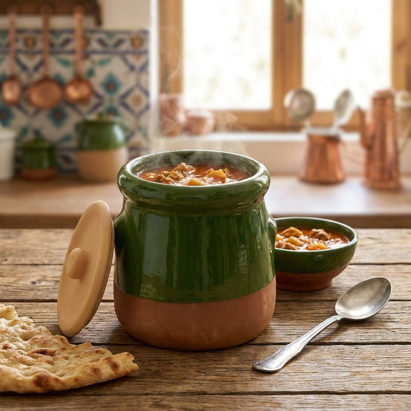 ظرف دیزی سفالی مدل ساده سایز کوچک