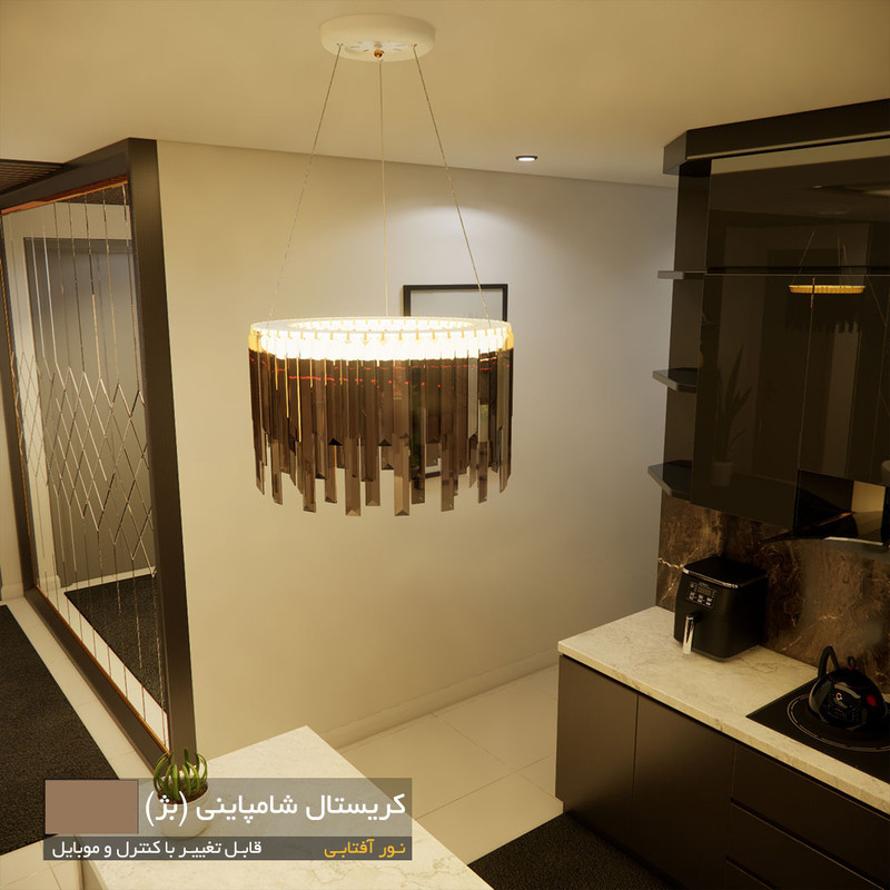 لوستر نورکیا مدل تک حلقه قندیلی کد 1R-40G