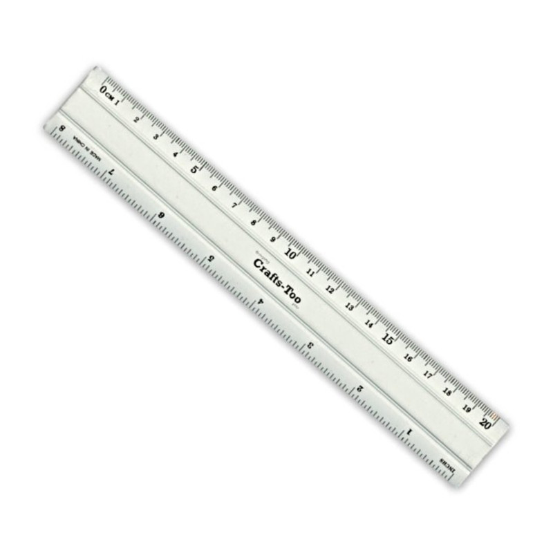 خط کش 20 سانتی متری مدل آلومینیومی کد b927