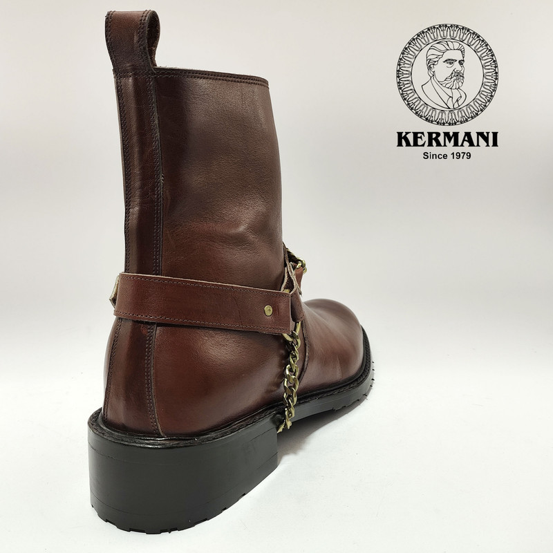 نیم بوت مردانه کرمانی مدل چرم دستدوز طبیعی کد 653