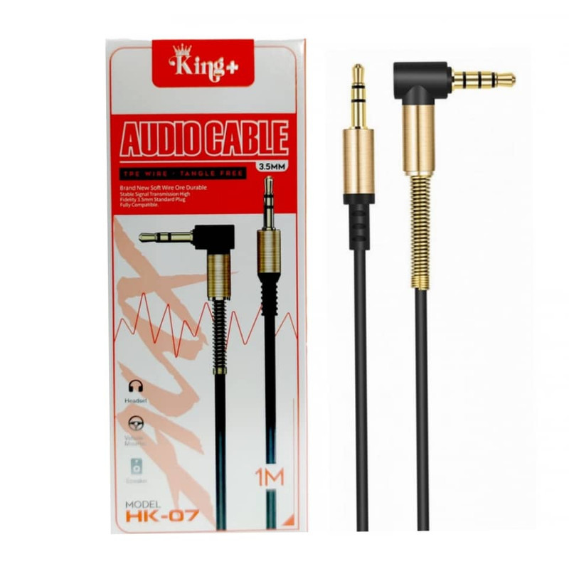 کابل AUX کینگ پلاس مدل HK-07 طول 1 متر