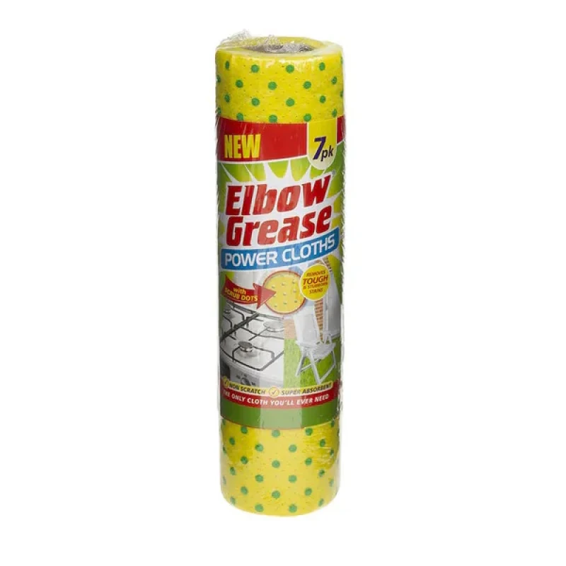 دستمال نظافت خانه و آشپزخانه ویسکوز البوگریس مدل Power Cloths بسته 7 عددی