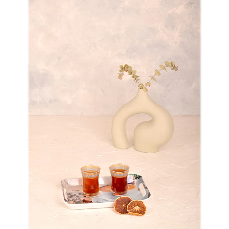 سینی  دسته دار مهروز مدل 001 کافه سایز 14×21 سانتی متر