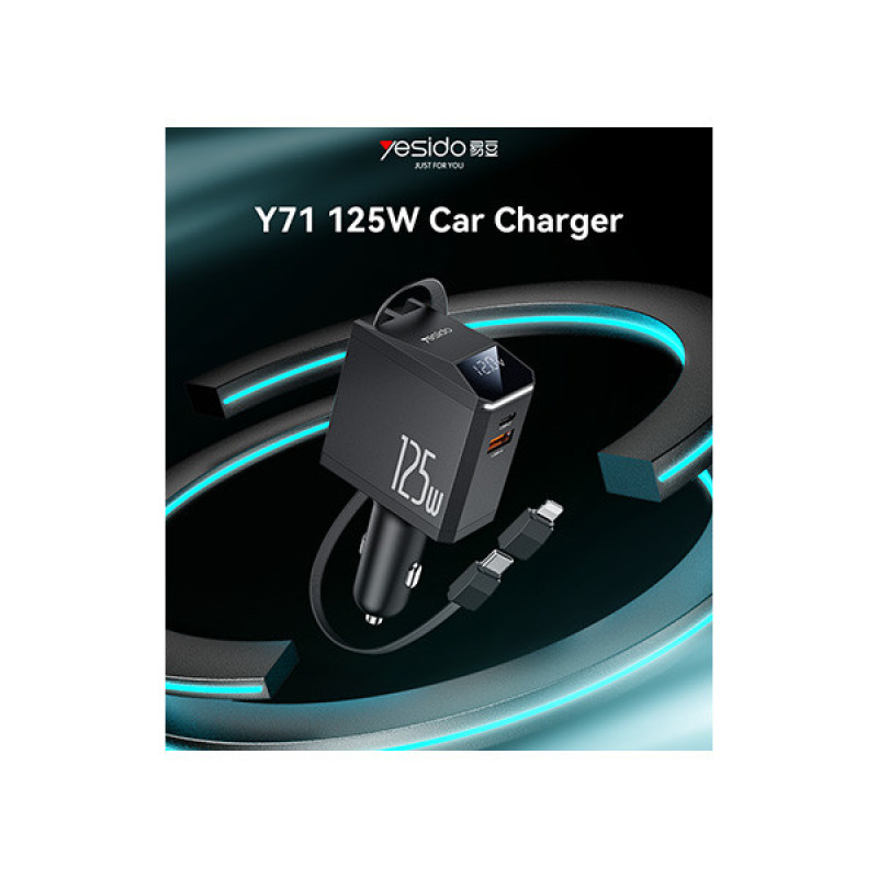 شارژر فندکی 125 وات سه پورت یسیدو مدل Y71