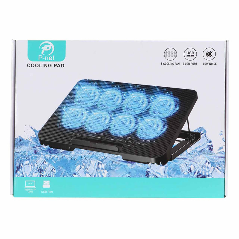 پایه خنک کننده  لپ تاپ پی نت مدل P.800 کد p98 با قابلیت تنظیم و دارای پورت usb