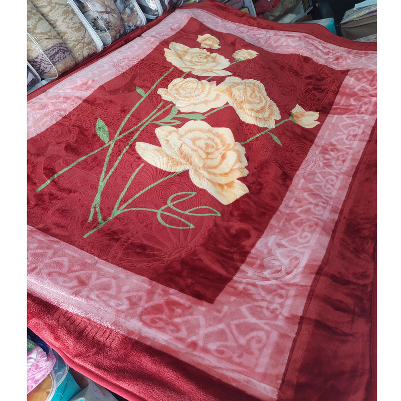 پتو 1 نفره نرمینه بافت مدل نسیم کد 02 سایز 210x155 سانتی‌متر