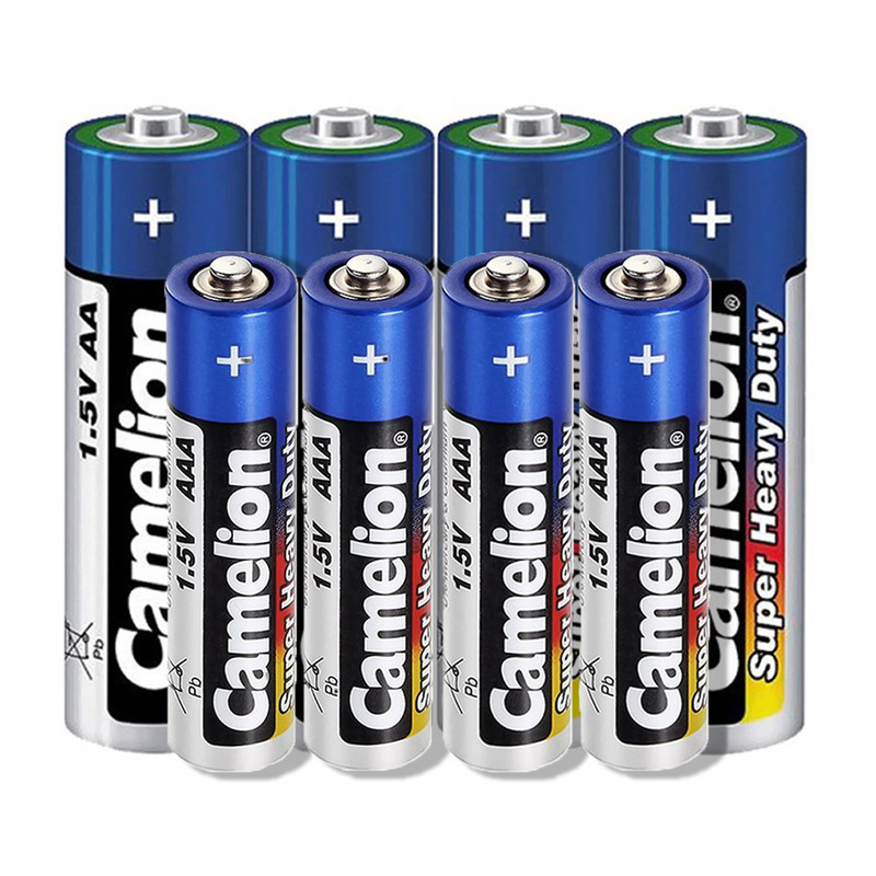 باتری قلمی و نیم قلمی کملیون مدل Super Heavy Duty بسته 8 عددی