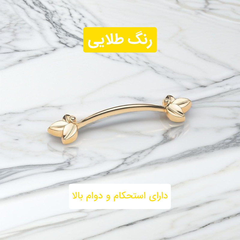 دستگیره کابینت طرح گل  کد DEFNE بسته دو عددی