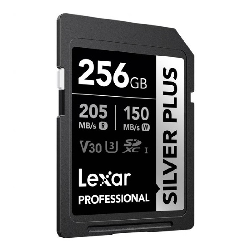 کارت حافظه SDXC لکسار مدل SILVER PLUS کلاس 10 استاندارد ظرفیت 256 گیگابایت سرعت 205MBps