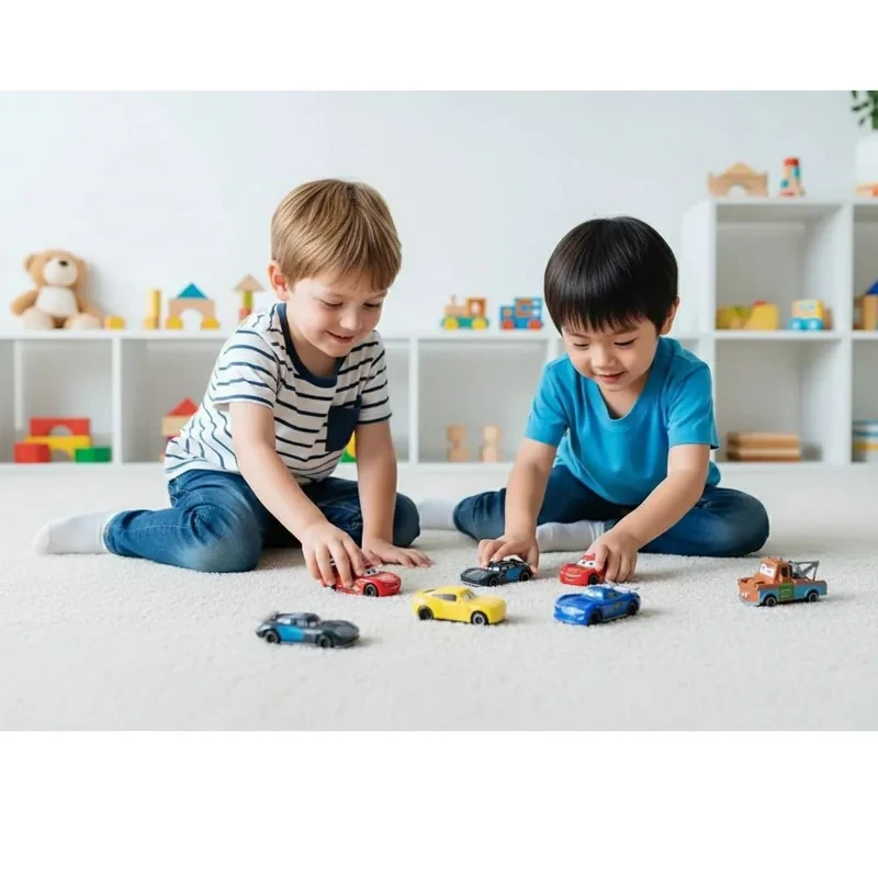 ماشین بازی مدل مک کویین فلزی کد DIE CAST-TRB مجموعه 6 عددی