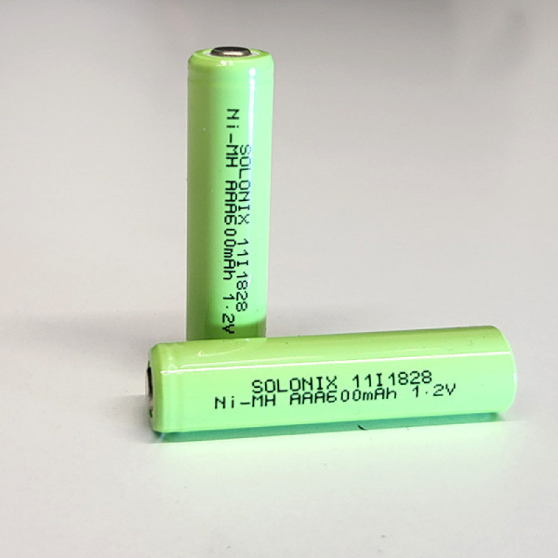 باتری نیم قلمی قابل شارژ سولونیکس مدل Ni-MH 600mAh FLAT مجموعه 2 عددی