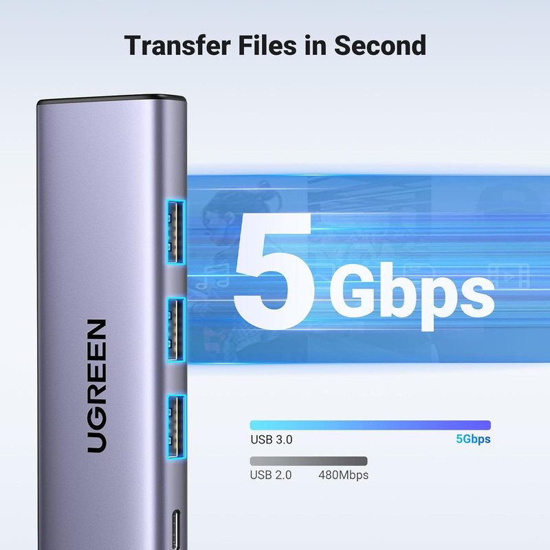هاب 5 پورت USB 3.0 یوگرین مدل CM511-15597