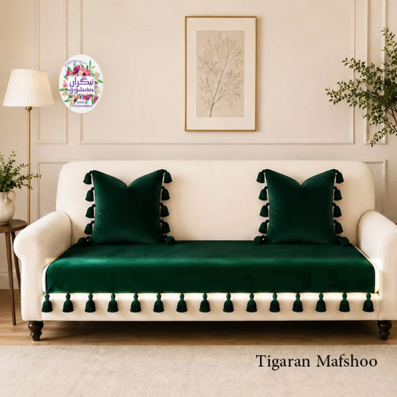 کوسن تیگران مفشوو مدل  BIGMNL سایز 38×38 سانتی متر مجموعه 2 عددی به همراه شال مبل