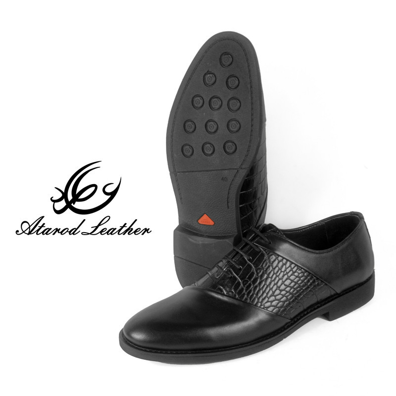 کفش مردانه چرم عطارد مدل چرم طبیعی کد SH205