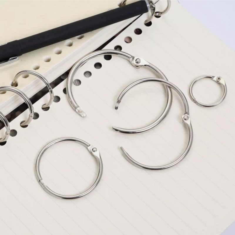 حلقه کلاسور مدل قفل دار کد  silver30 بسته 10 عددی