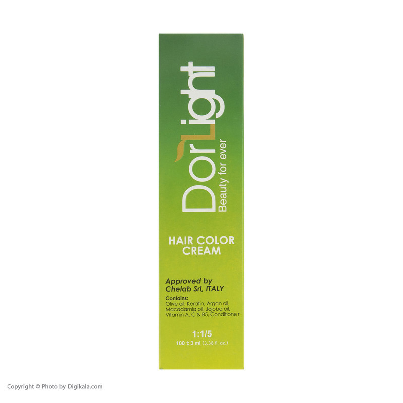رنگ مو دورلایت شماره 1.0 حجم 100 میلی لیتر رنگ مشکی
