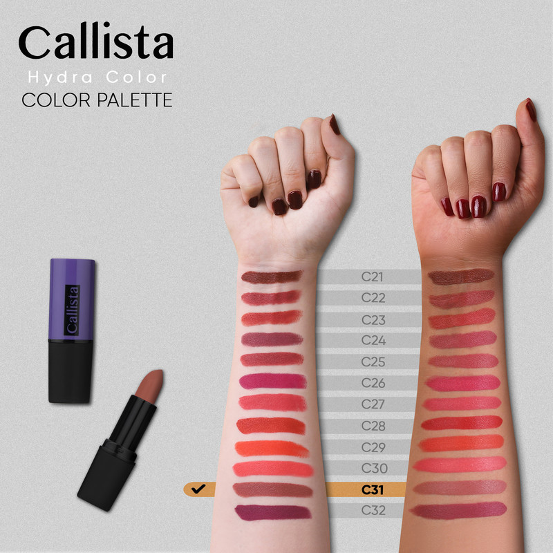 رژ لب جامد کالیستا سری Hydra Color شماره C31
