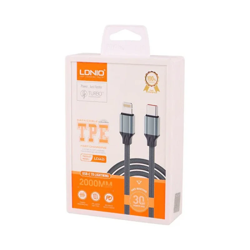 کابل تبدیل USB-C به لایتنینگ الدینیو مدل LC441i طول 1 متر
