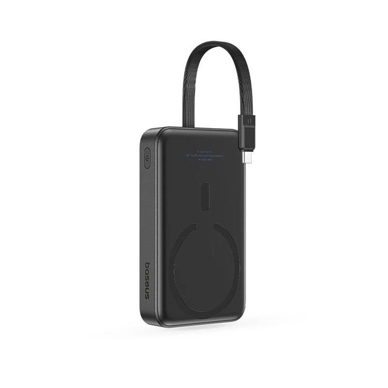 پاوربانک بیسوس مدل Magnetic & Cable 30W با ظرفیت 10000 میلی آمپر ساعت