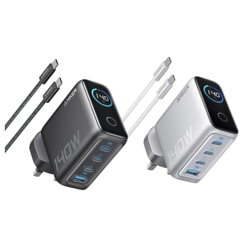 شارژر دیواری 140 وات چهار پورت انکر مدل B2697KZ1 به همراه کابل USB-C به طول 1.5 متر