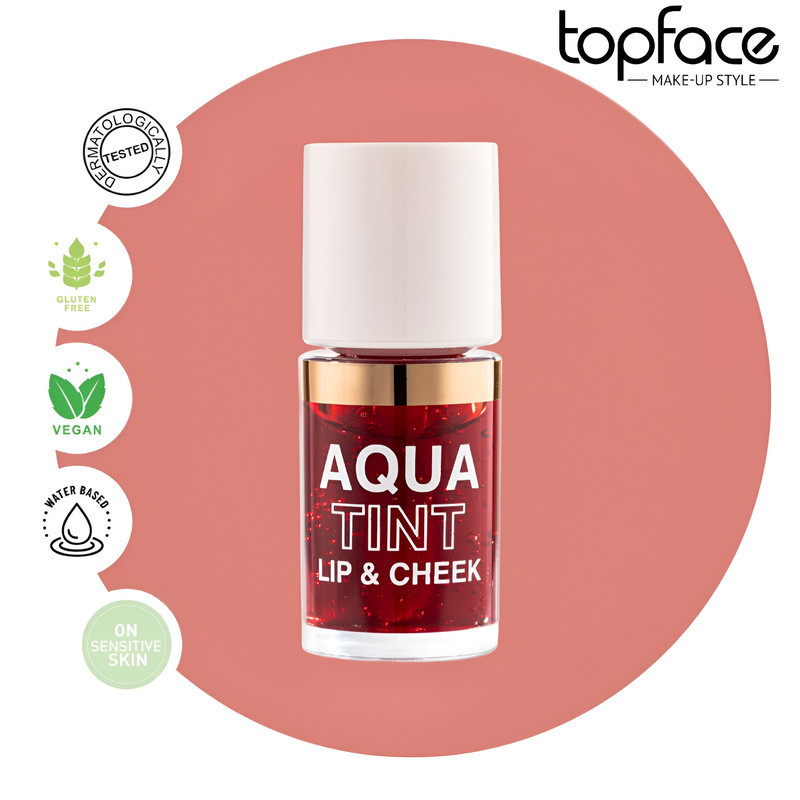 تینت لب و گونه تاپ فیس مدل AQUA شماره 001