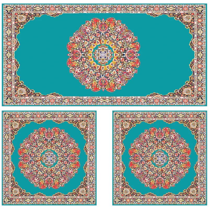 ست رومیزی سه تکه طرح ترمه کد 9920.5