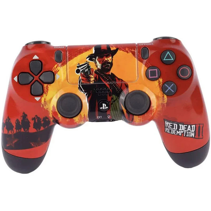 دسته بازی پلی استیشن ۴ مدل DUALSHOK CUSTOM طرح Red dead-2