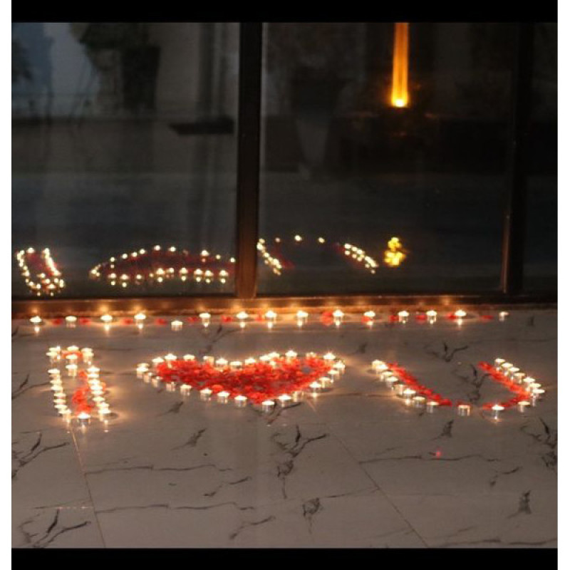 شمع وارمر بدون‌ بو تاکو مدل قلب زمان اتمام 4 ساعت بسته 100 عددی